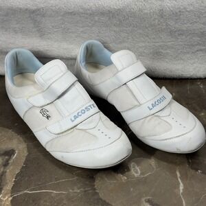 Lacoste Futro Gal Mesh 95Q Sneakers Womens 10 White Blue Hook Loop 9SAW04401